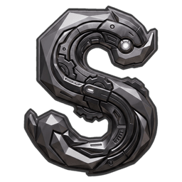 Synkronyx Image icon: a dark metal S